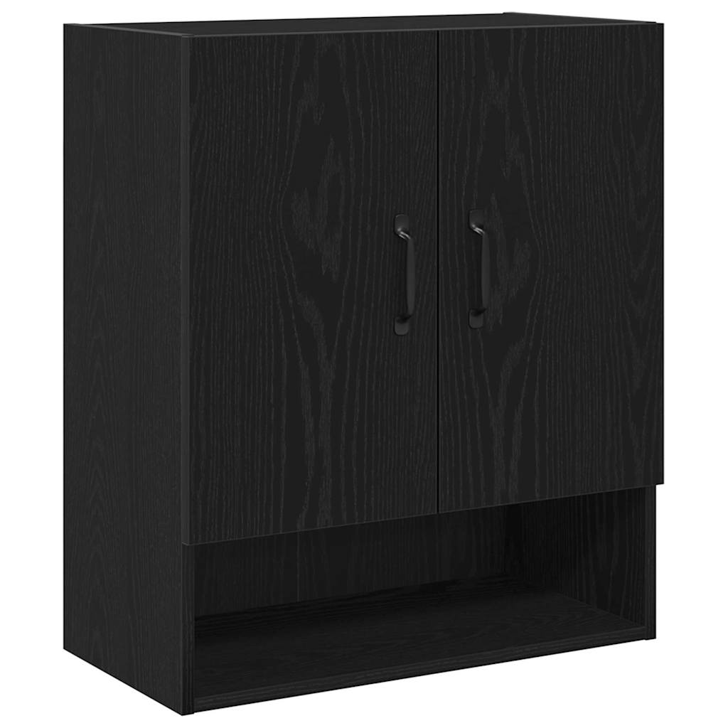 Ormar za Zid Zidne Crni hrast 60 x 30 x 70 cm Konstruirano drvo