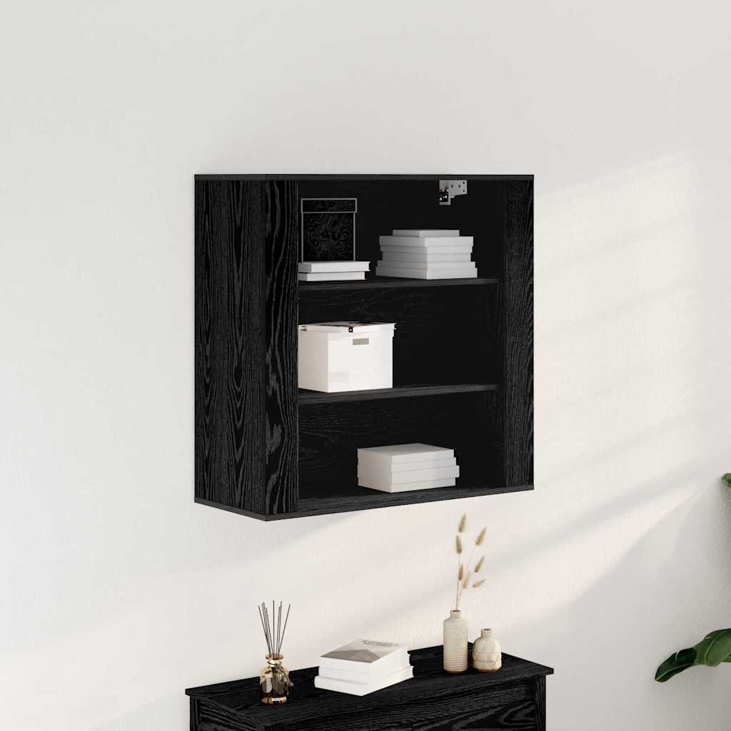Ormar za Zid Zidne Crni hrast 80 x 33 x 80 cm Konstruirano drvo