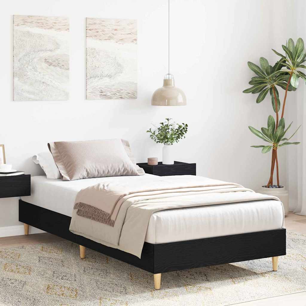 Krevetna konstrukcija Crni hrast 203 x 93 x 25 cm