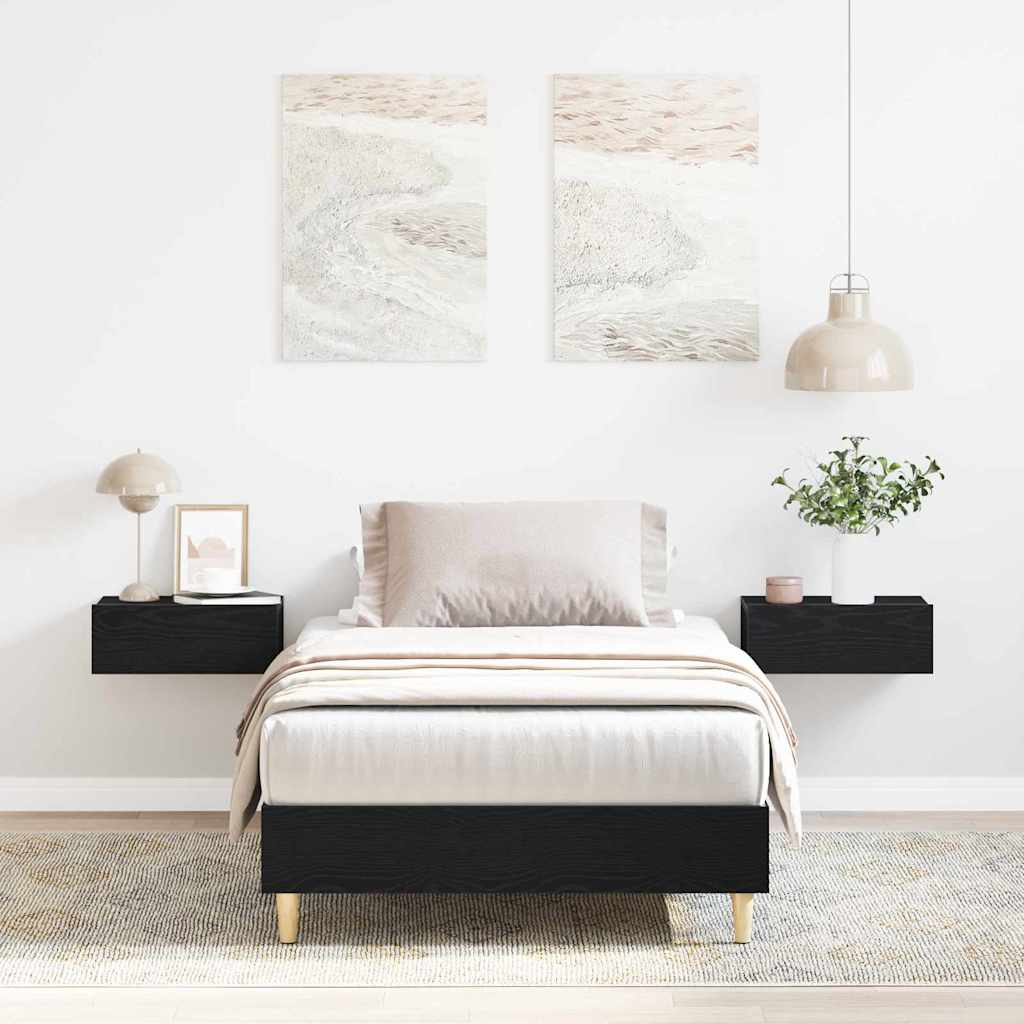 Krevetna konstrukcija Crni hrast 193 x 78 x 25 cm