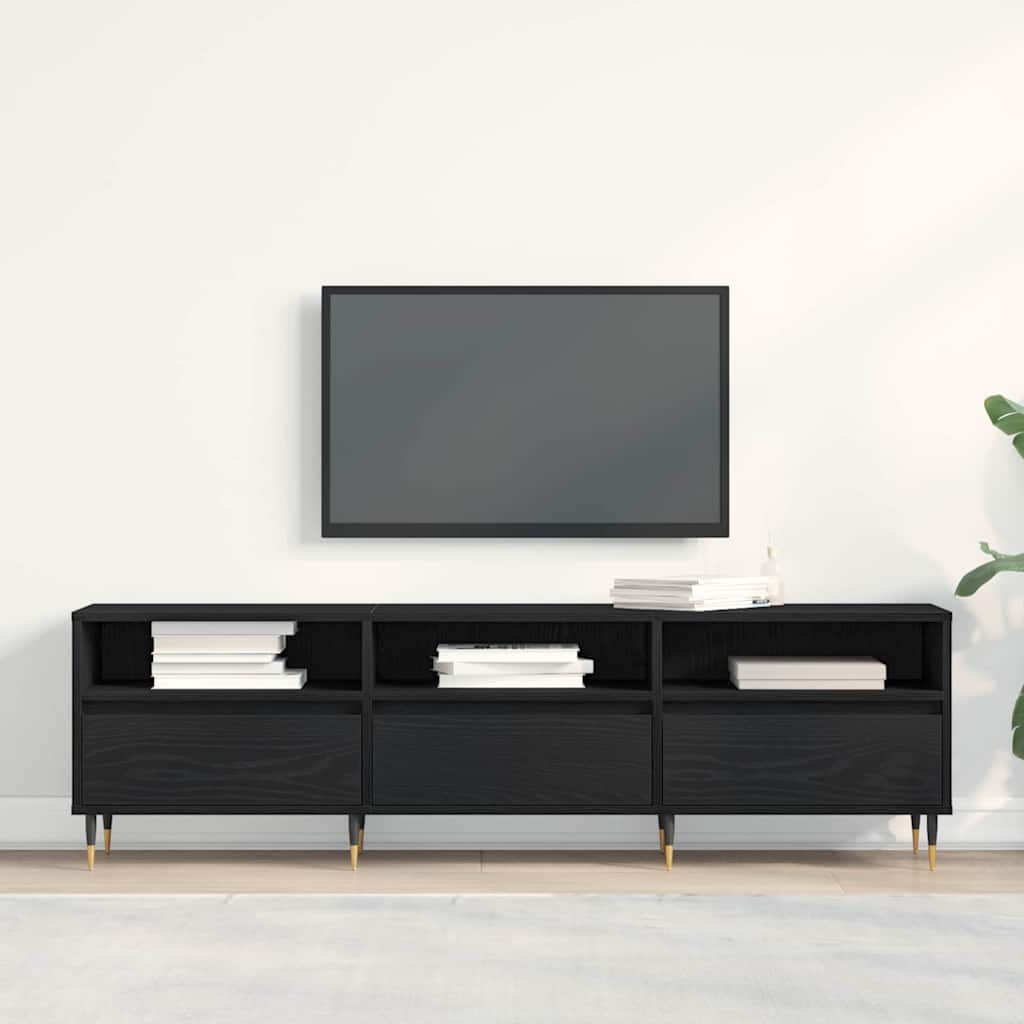 TV ormar Crni hrast 150 x 30 x 44,5 cm Konstruirano drvo