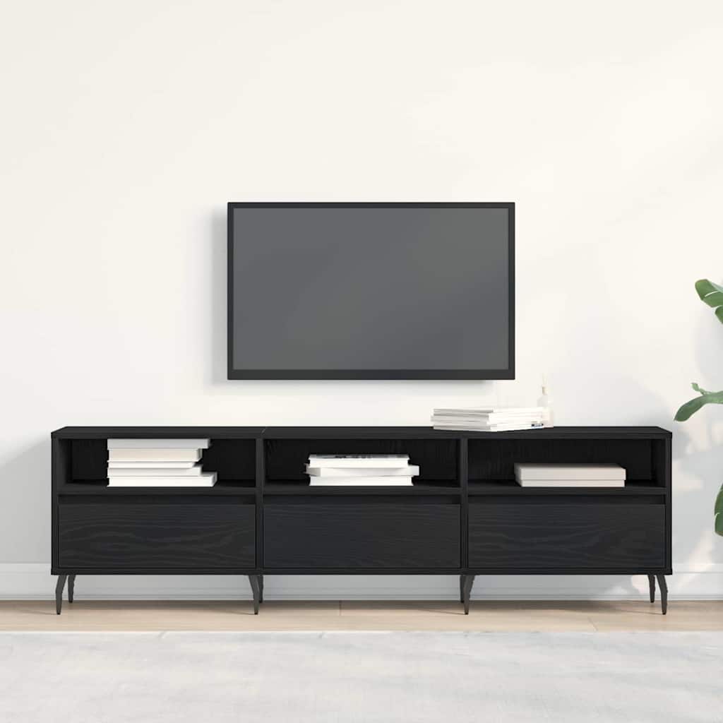 TV ormar Crni hrast 150 x 30 x 44,5 cm Konstruirano drvo
