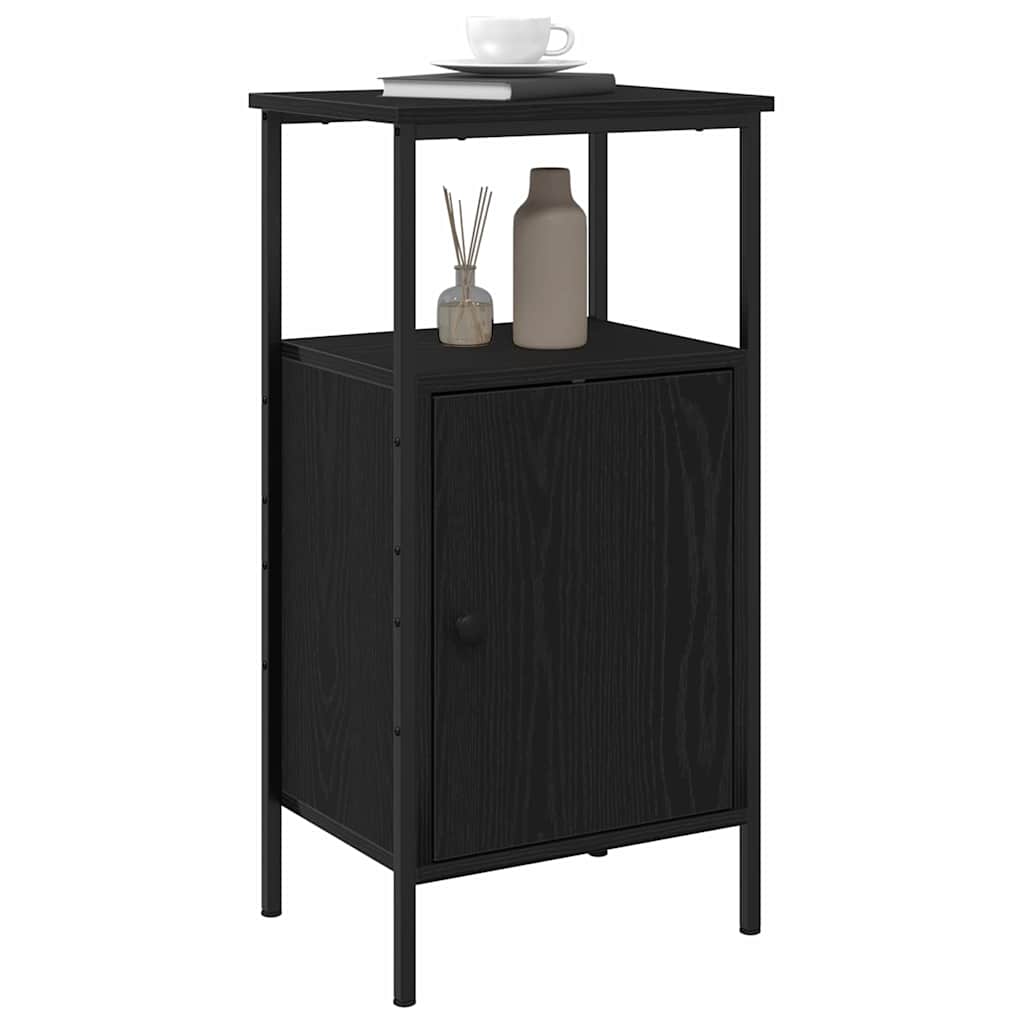 Noćni ormar 2 pcs Crni hrast 41 x 31 x 80 cm Konstruirano drvo