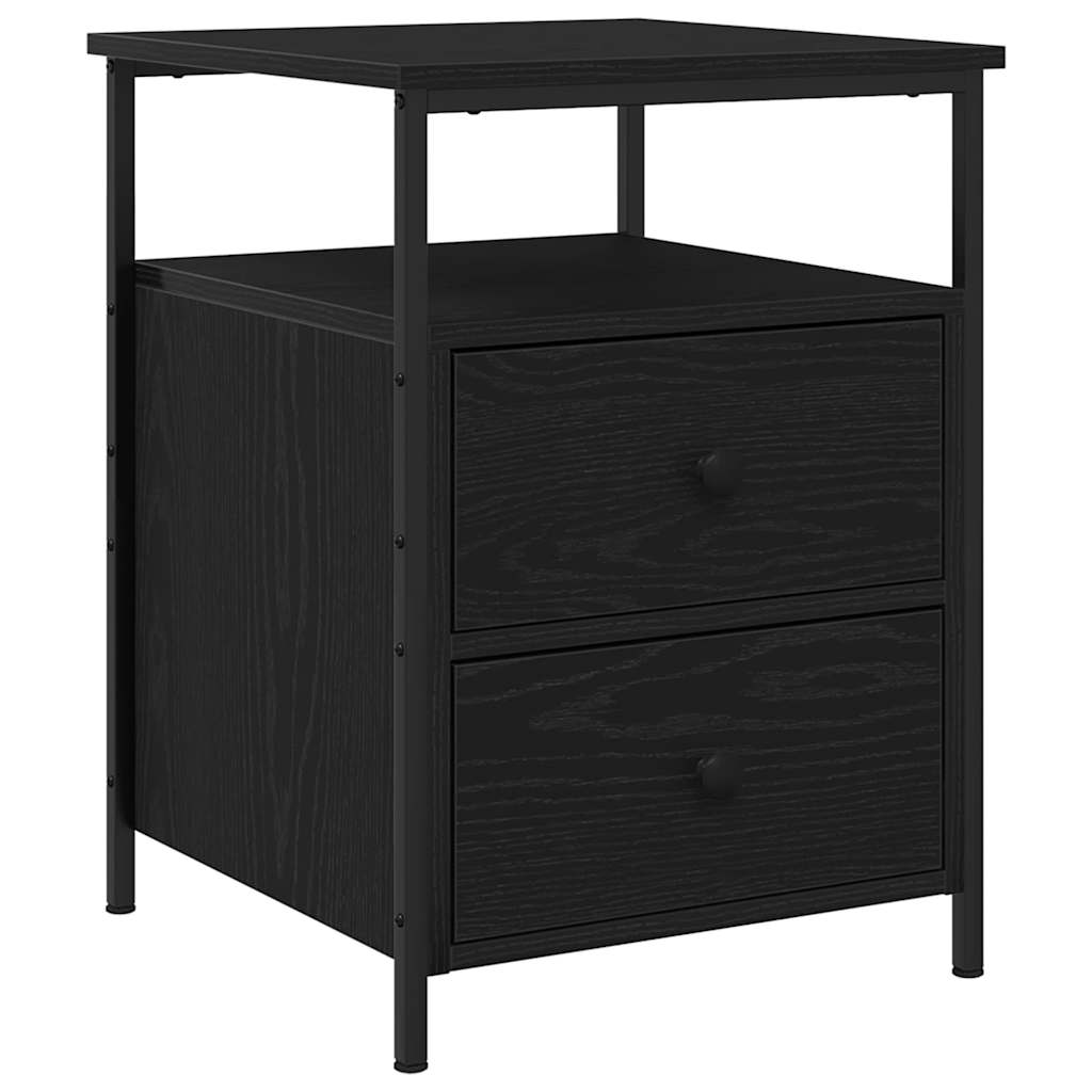 Noćni ormar s ladicama 2 pcs Crni hrast 34 x 35,5 x 50 cm