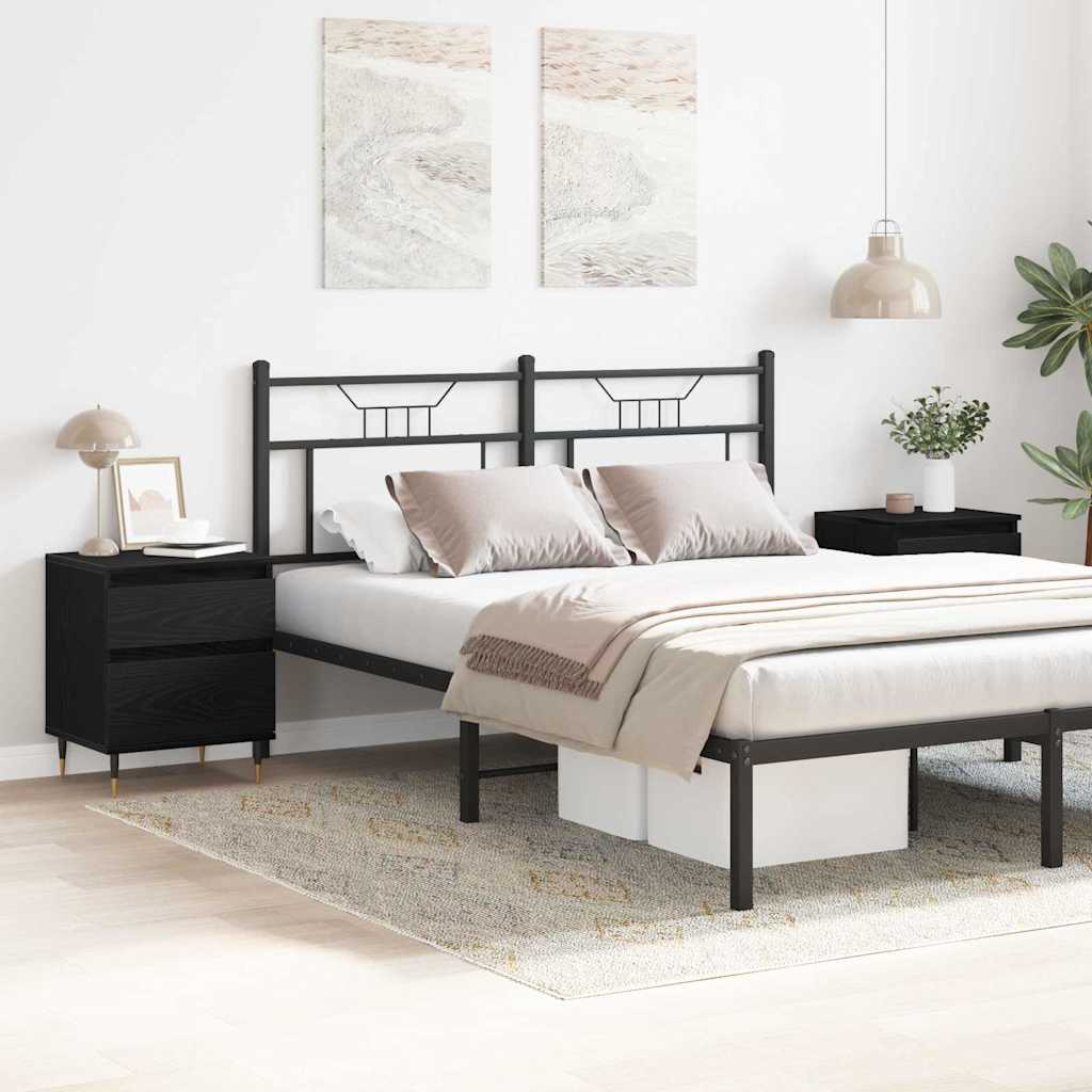 Noćni ormar 2 pcs Crni hrast 40 x 35 x 50 cm Konstruirano drvo