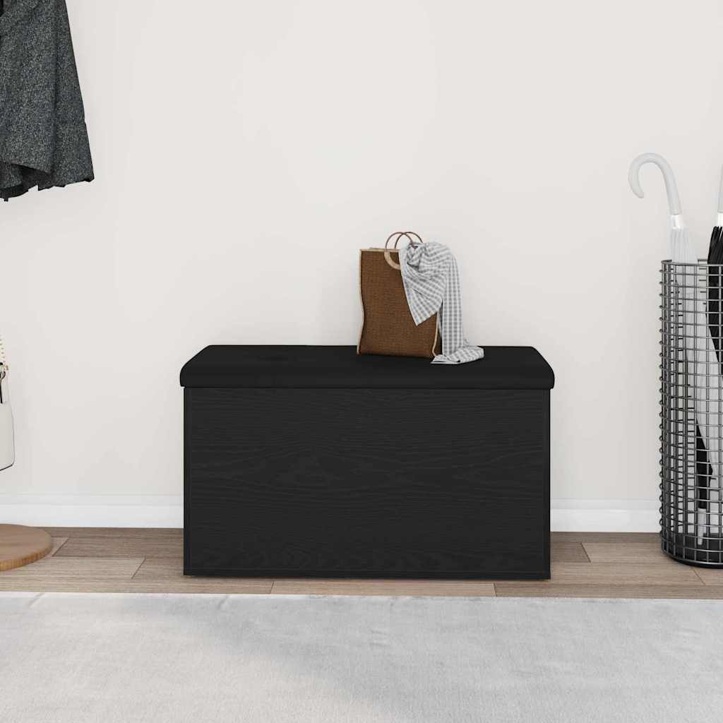Klupa za pohranu Crni hrast 82 x 42 x 45 cm Konstruirano drvo