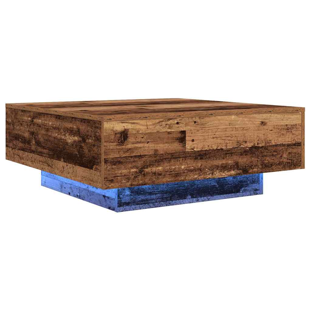 Kava Stol Stari drvo i plava 80 x 80 x 31 cm Konstruirano drvo