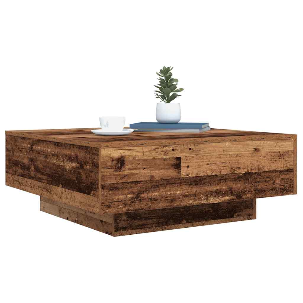 Kava Stol Stari drvo i plava 80 x 80 x 31 cm Konstruirano drvo