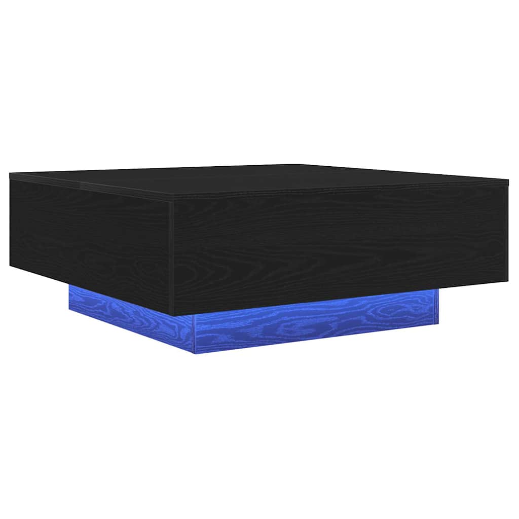Kava Stol Crni hrast 80 x 80 x 31 cm Konstruirano drvo