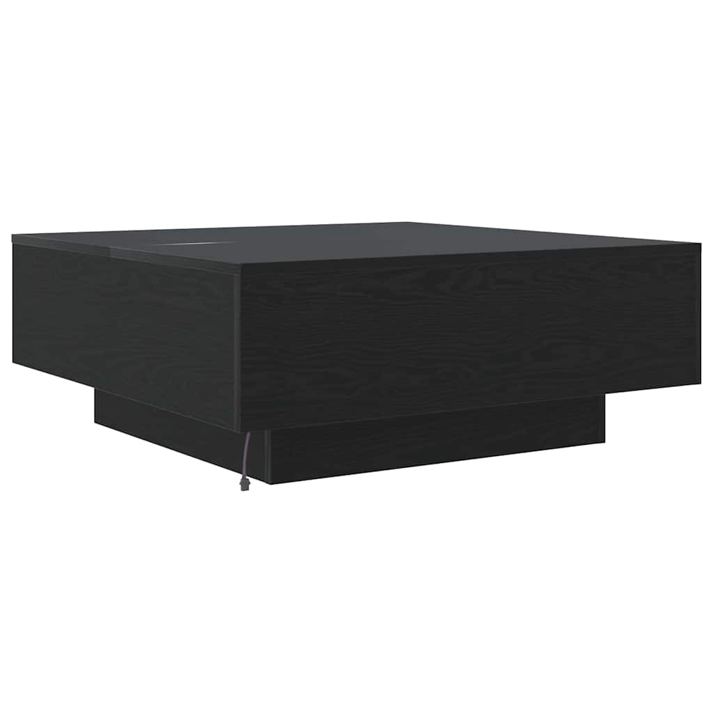 Kava Stol Crni hrast 80 x 80 x 31 cm Konstruirano drvo