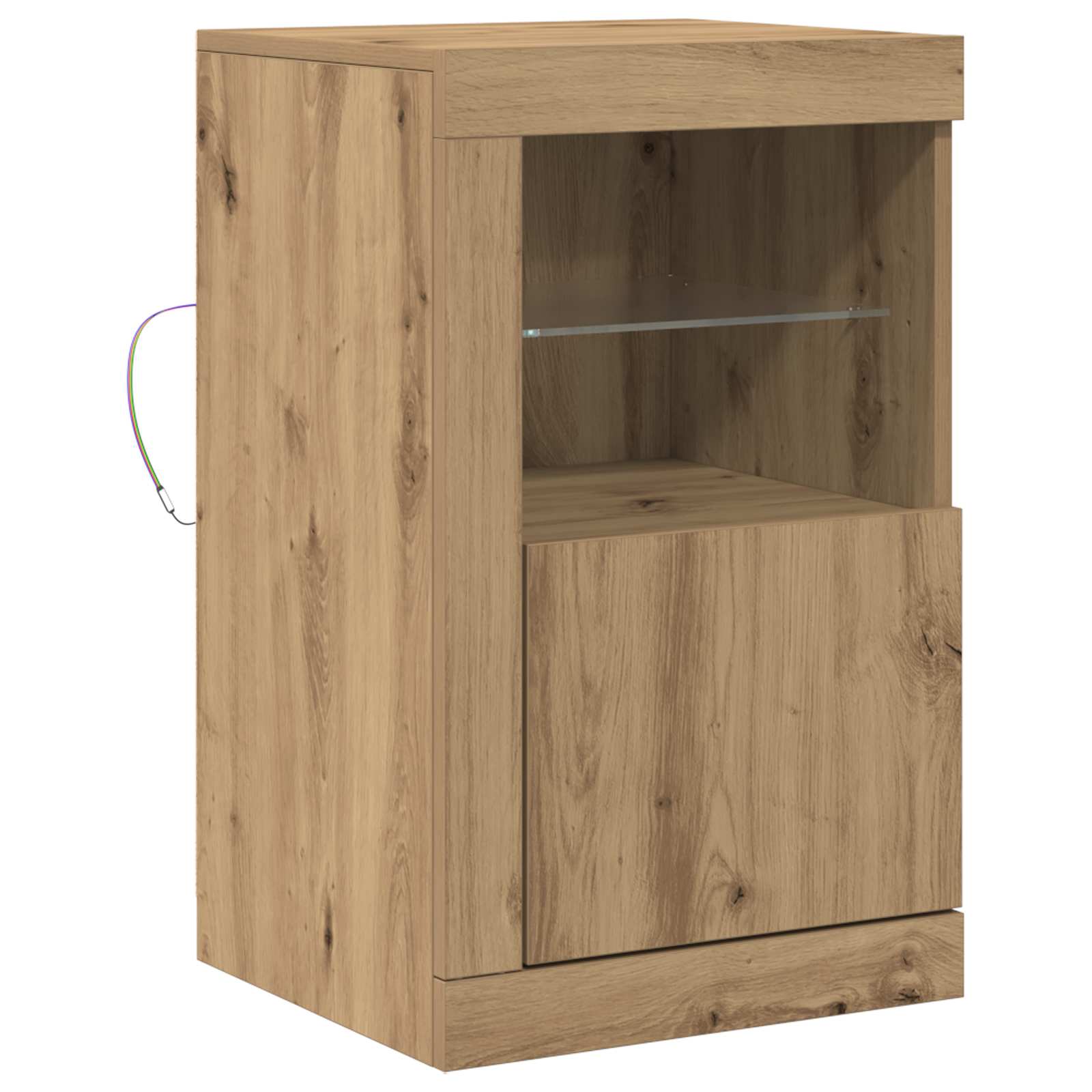 LED komoda Umjetnički hrast 41 x 37 x 67 cm Konstruirano drvo