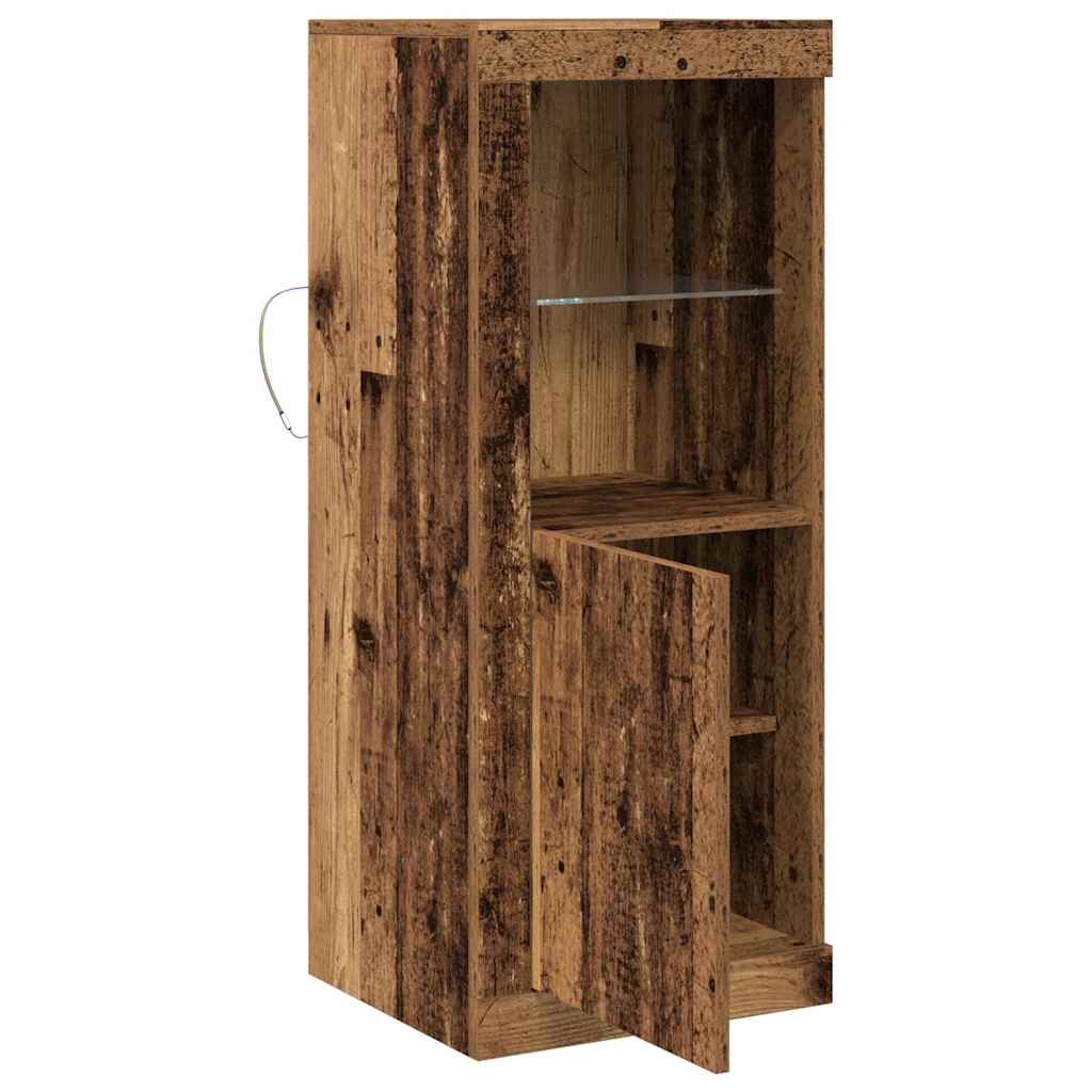 LED komoda Smeđa 41 x 37 x 100 cm Konstruirano drvo