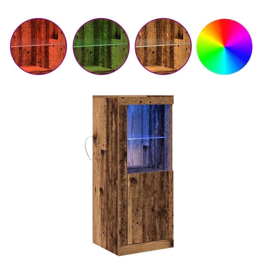LED komoda Smeđa 41 x 37 x 100 cm Konstruirano drvo