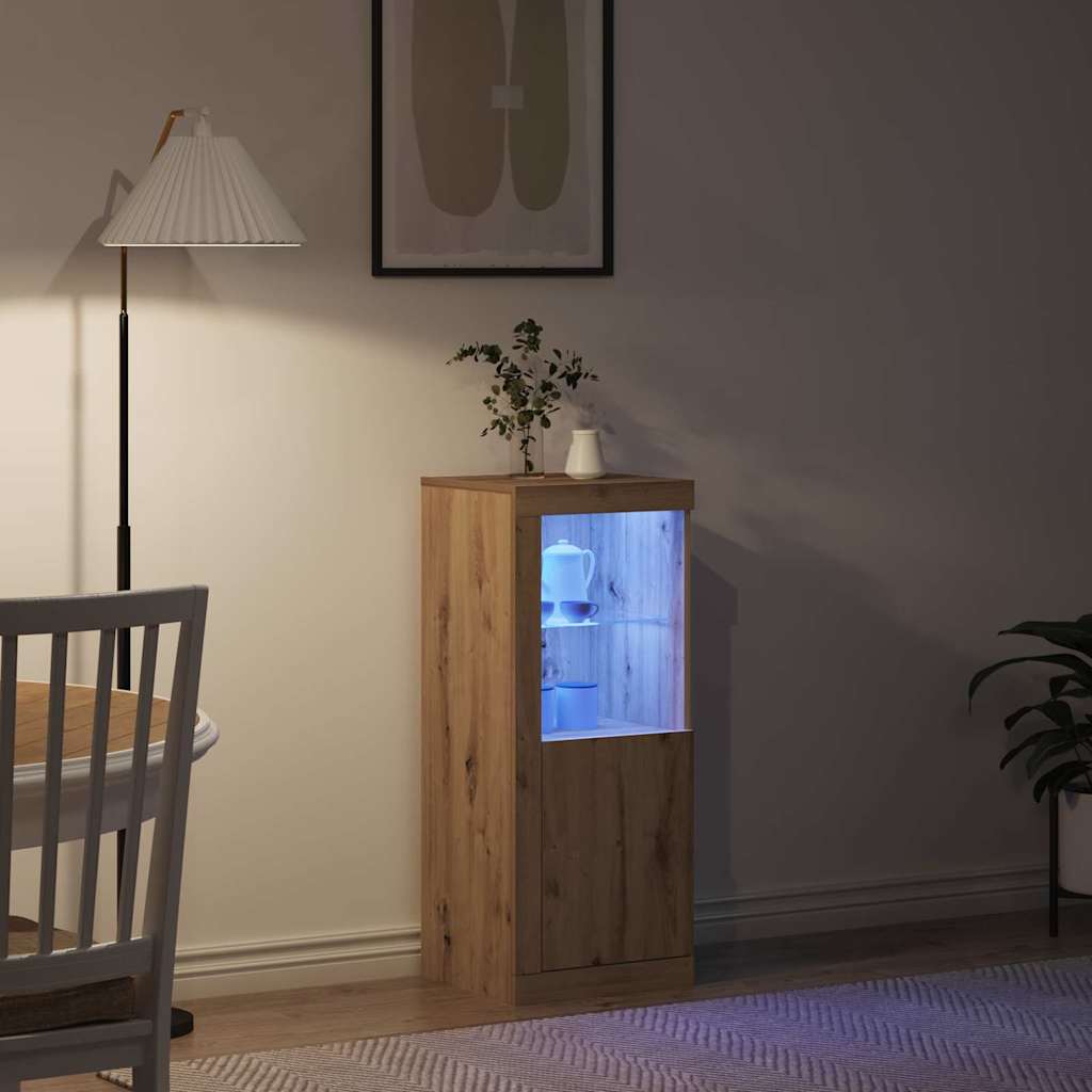 LED komoda Smeđa 41 x 37 x 100 cm Konstruirano drvo