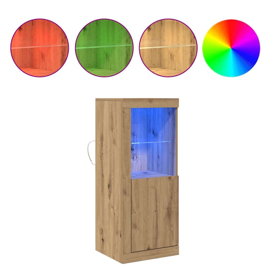 LED komoda Smeđa 41 x 37 x 100 cm Konstruirano drvo
