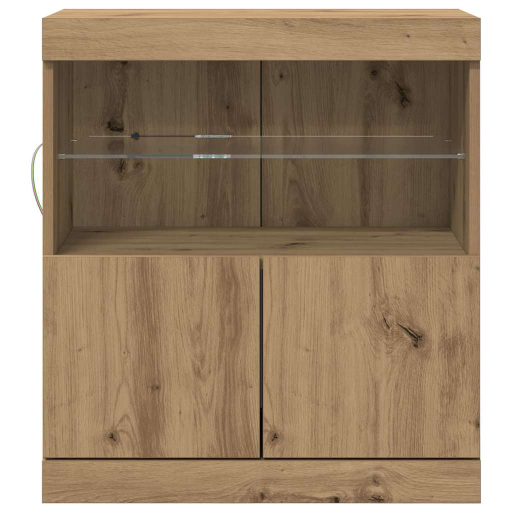 LED komoda Smeđa 60,5 x 37 x 67 cm Konstruirano drvo