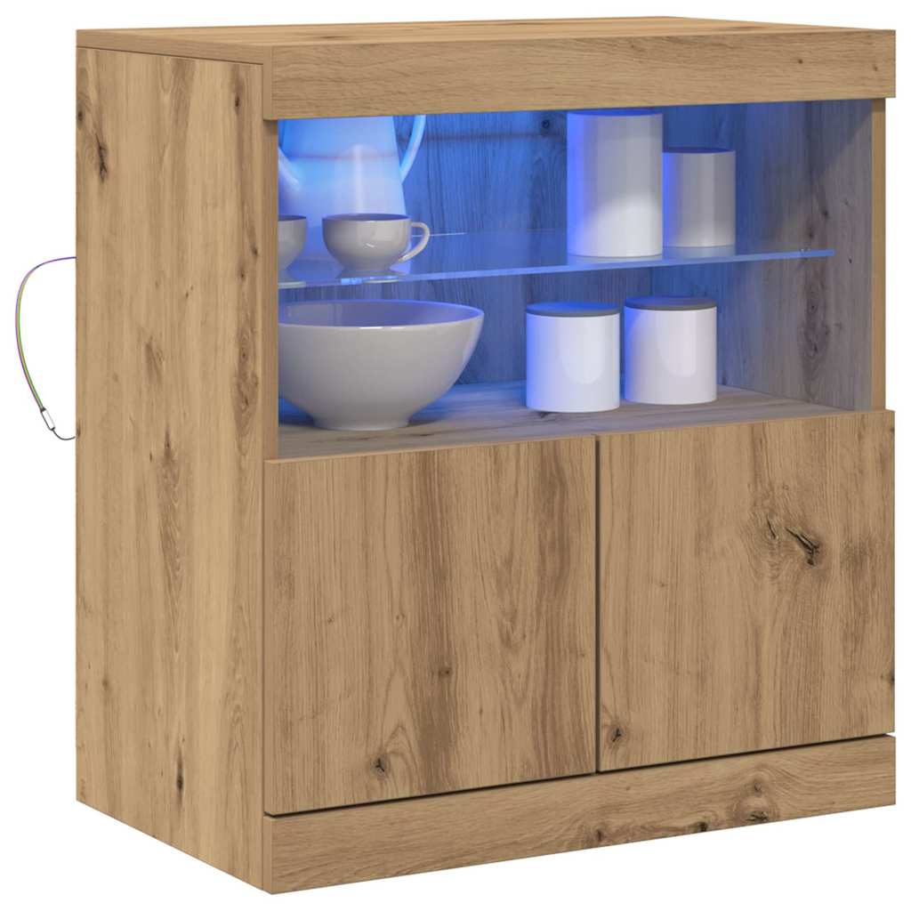 LED komoda Smeđa 60,5 x 37 x 67 cm Konstruirano drvo