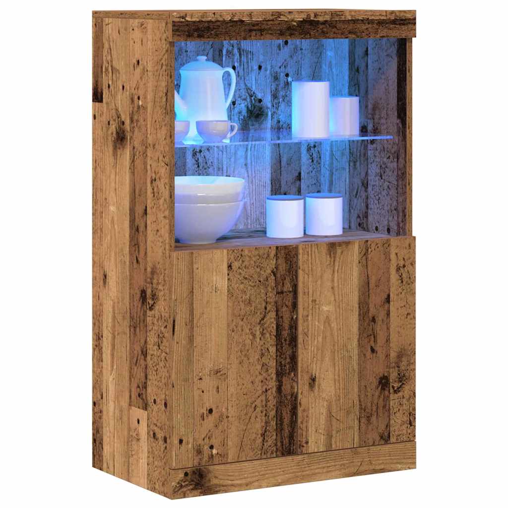 LED komoda Smeđa 60 x 37 x 100 cm Konstruirano drvo