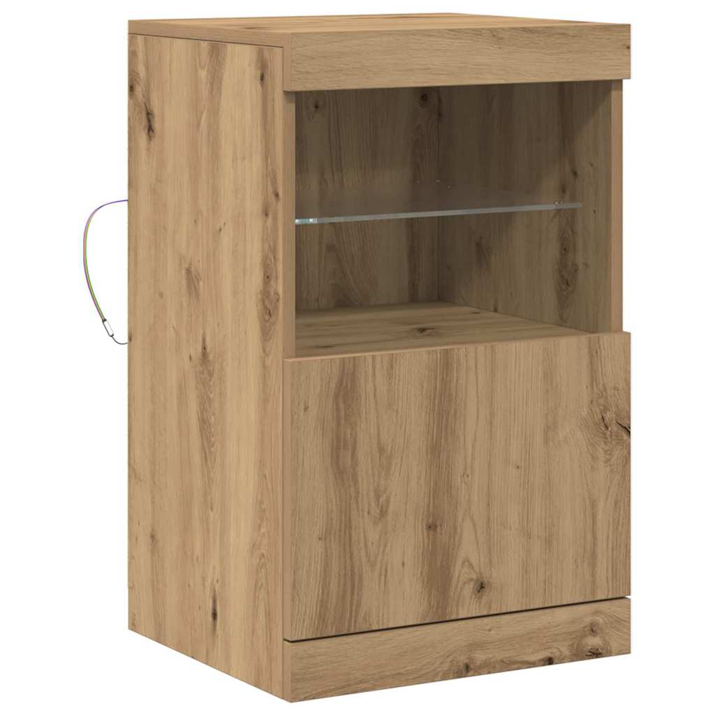 LED komoda Umjetnički hrast 41 x 37 x 67 cm Konstruirano drvo
