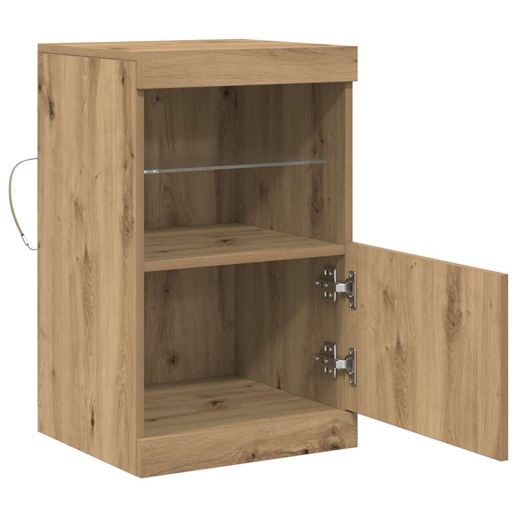 LED komoda Umjetnički hrast 41 x 37 x 67 cm Konstruirano drvo