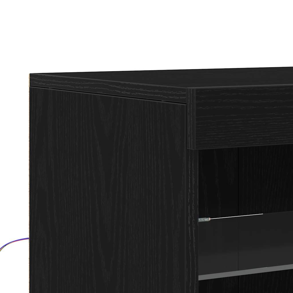 LED komoda Crni hrast 41 x 37 x 67 cm Konstruirano drvo