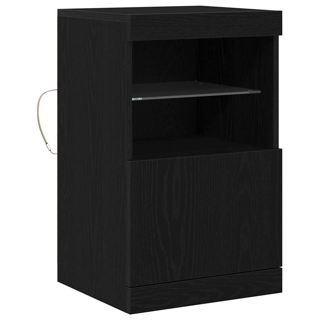 LED komoda Crni hrast 41 x 37 x 67 cm Konstruirano drvo