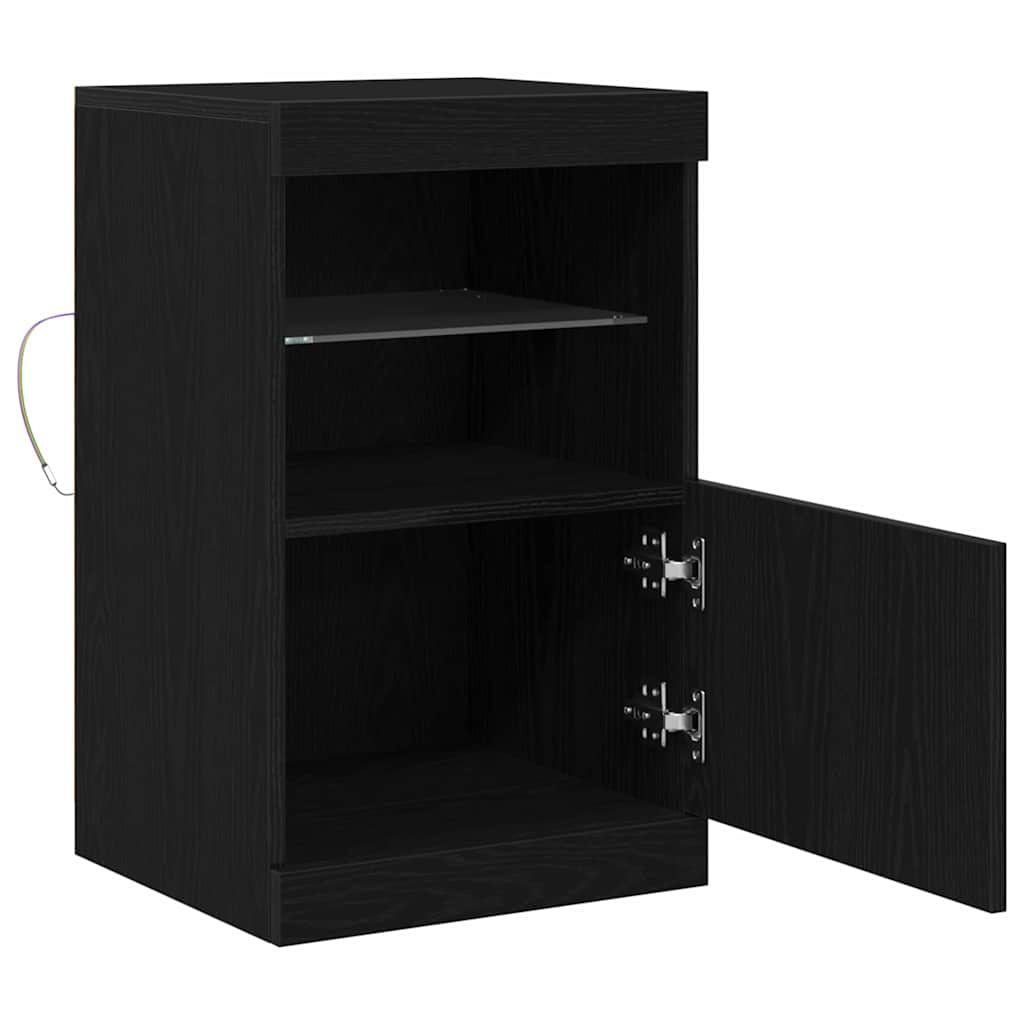 LED komoda Crni hrast 41 x 37 x 67 cm Konstruirano drvo