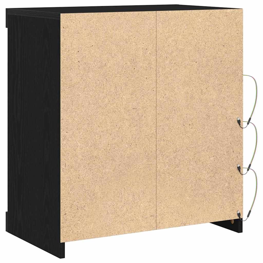 LED komoda Crni hrast 60,5 x 37 x 67 cm Konstruirano drvo