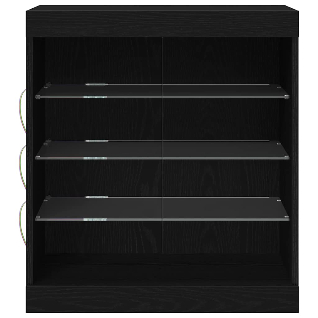 LED komoda Crni hrast 60,5 x 37 x 67 cm Konstruirano drvo
