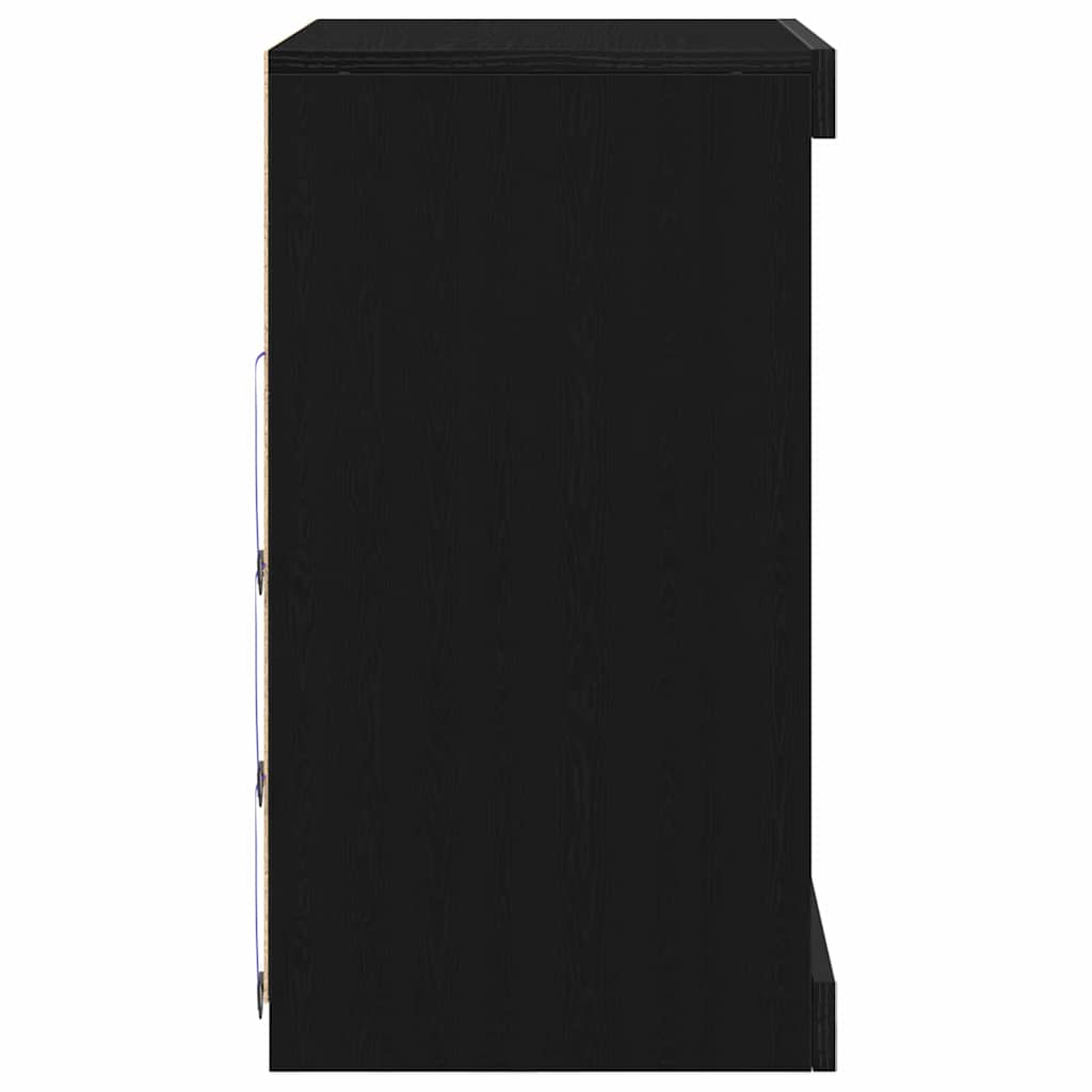 LED komoda Crni hrast 60,5 x 37 x 67 cm Konstruirano drvo