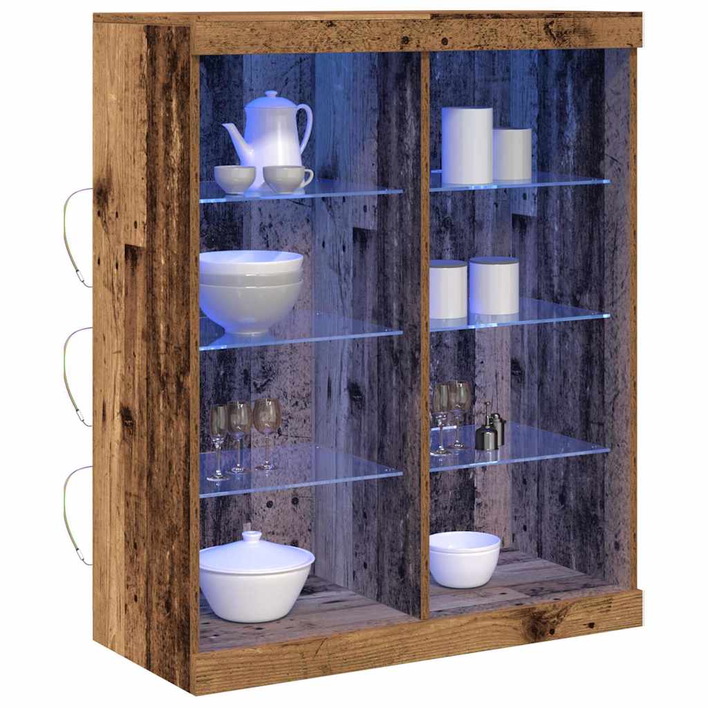 LED komoda Staro drvo 81 x 37 x 100 cm Konstruirano drvo