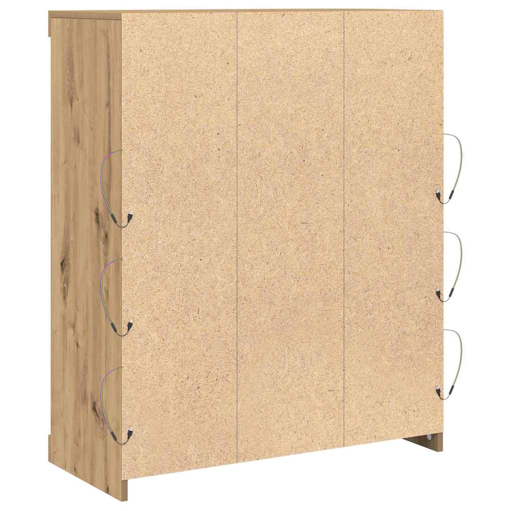 LED komoda Hrast artisan 81 x 37 x 100 cm Konstruirano drvo