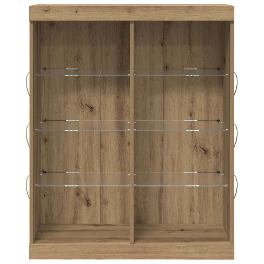 LED komoda Hrast artisan 81 x 37 x 100 cm Konstruirano drvo