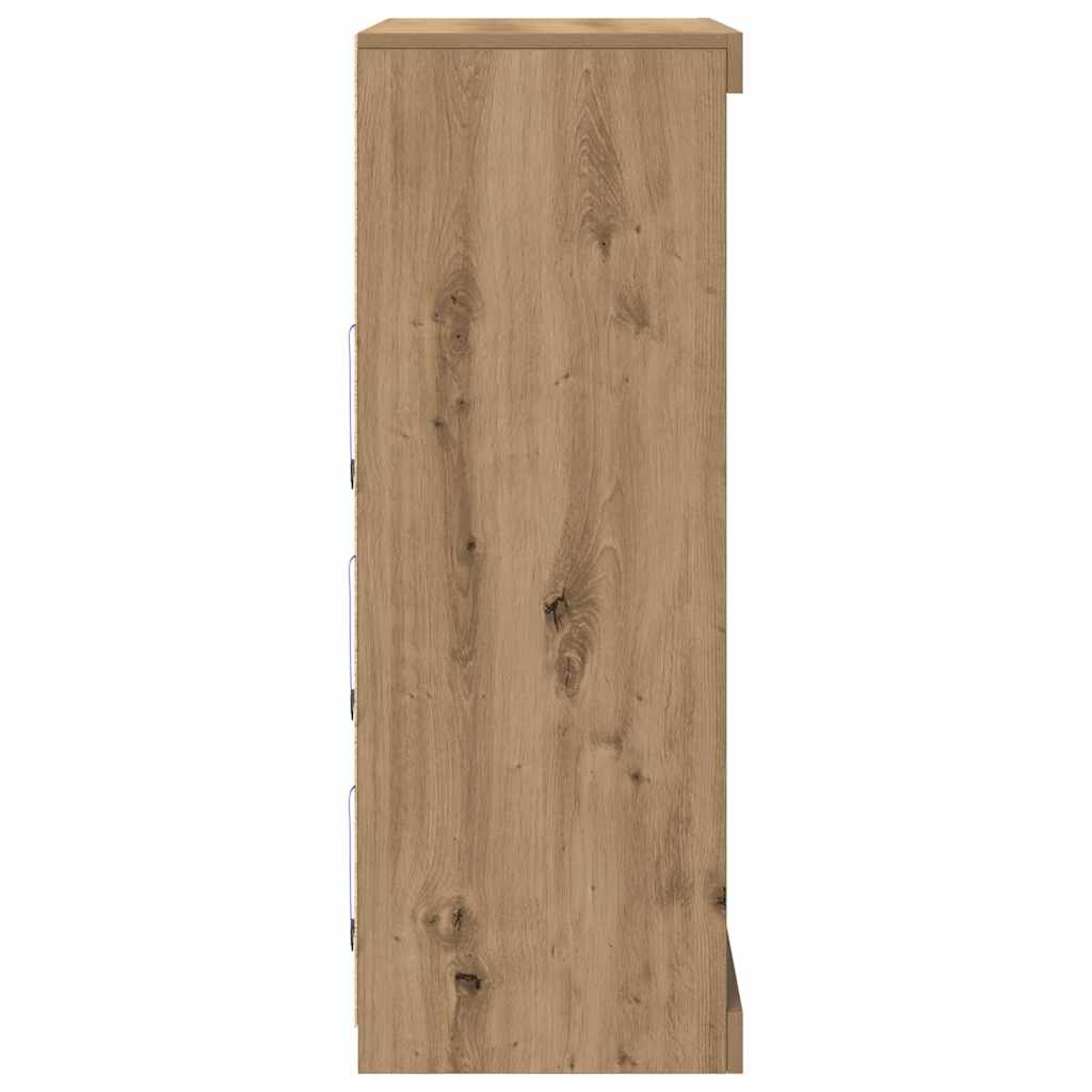 LED komoda Hrast artisan 81 x 37 x 100 cm Konstruirano drvo