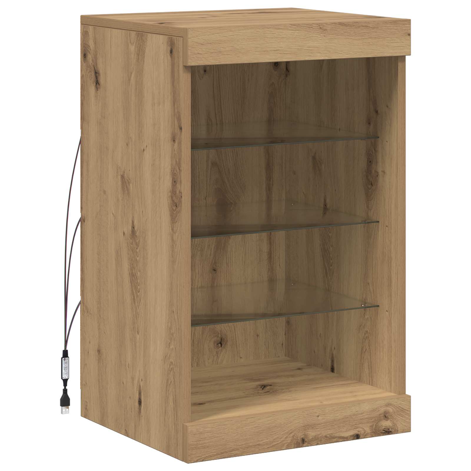 LED komoda Umjetnički hrast 41 x 37 x 67 cm Konstruirano drvo
