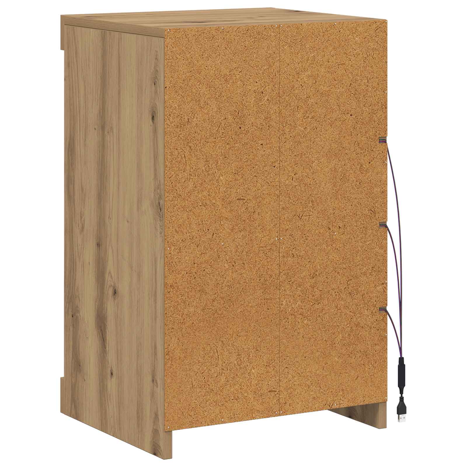 LED komoda Umjetnički hrast 41 x 37 x 67 cm Konstruirano drvo