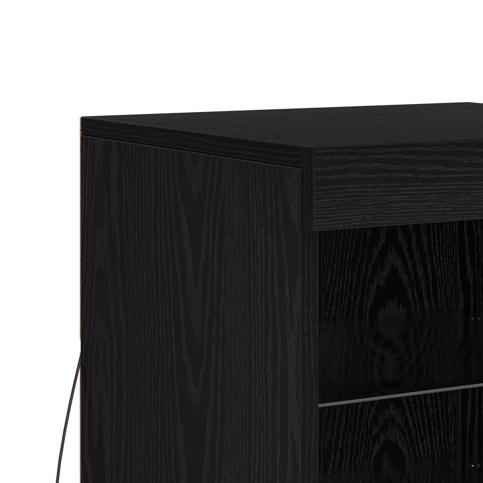LED komoda Crni hrast 41 x 37 x 67 cm Konstruirano drvo