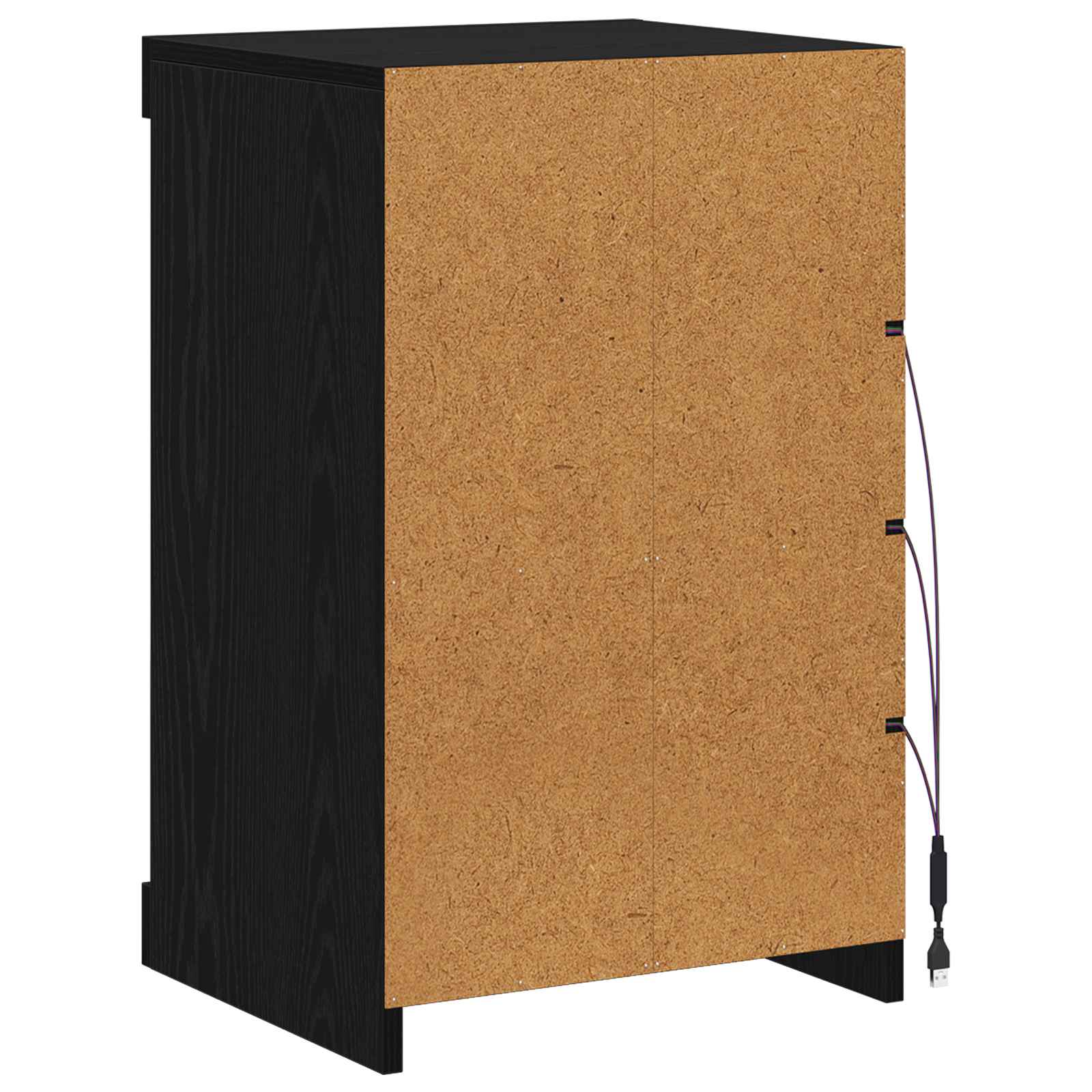 LED komoda Crni hrast 41 x 37 x 67 cm Konstruirano drvo