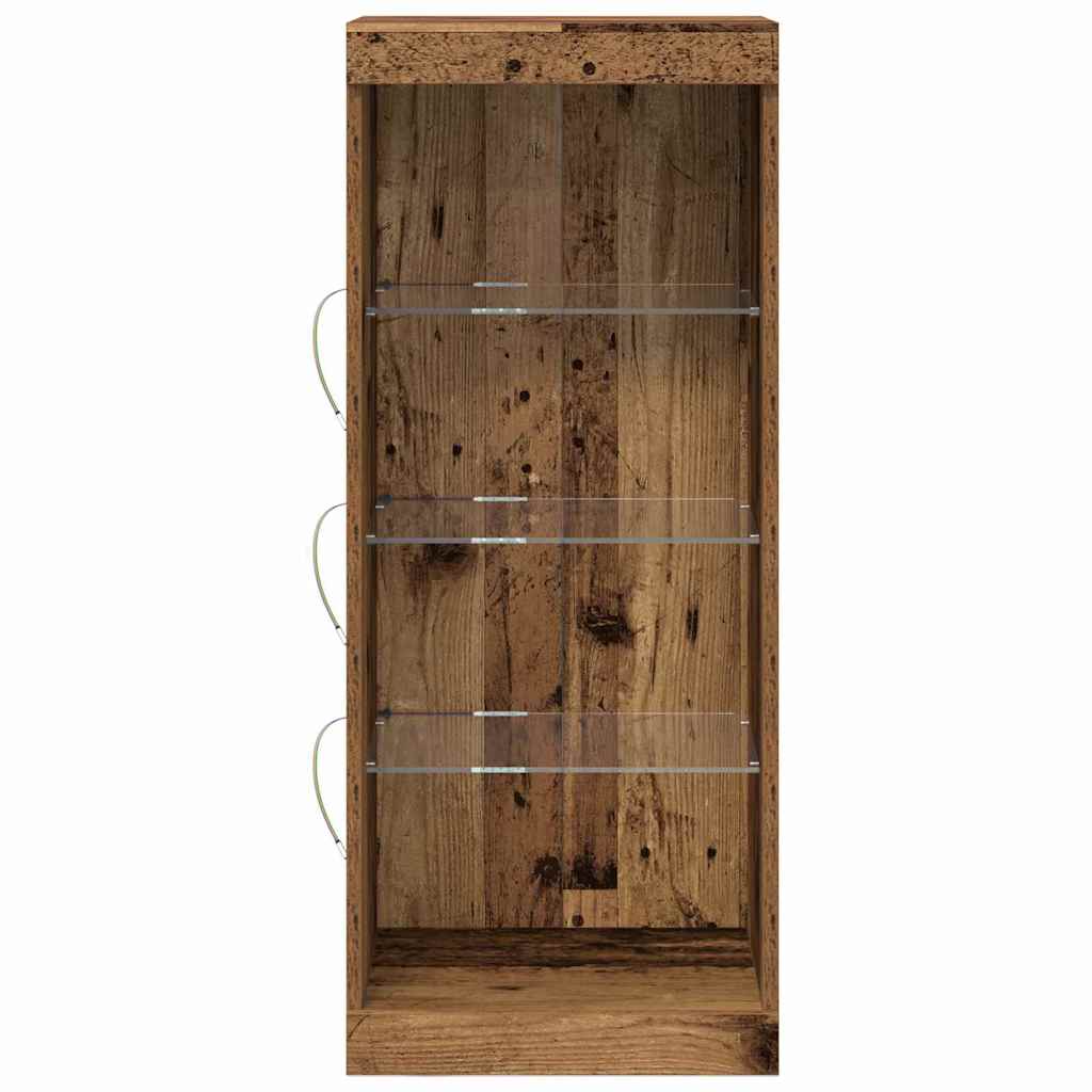 LED komoda Staro drvo 41 x 37 x 100 cm Konstruirano drvo