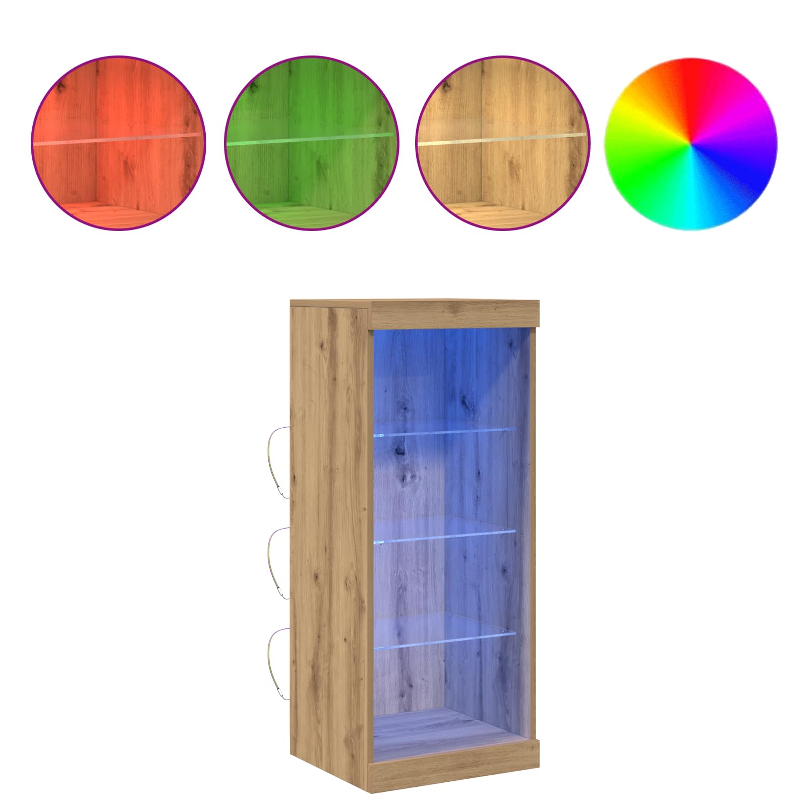 LED komoda Umjetnički hrast 41 x 37 x 100 cm Konstruirano drvo
