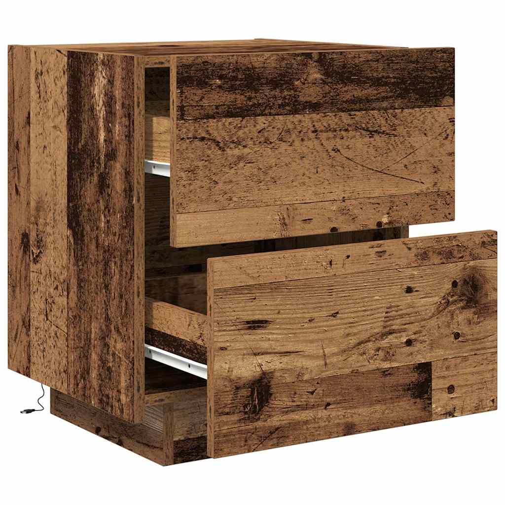 Noćni ormar 2 pcs Staro drvo 45 x 40 x 55 cm Konstruirano drvo