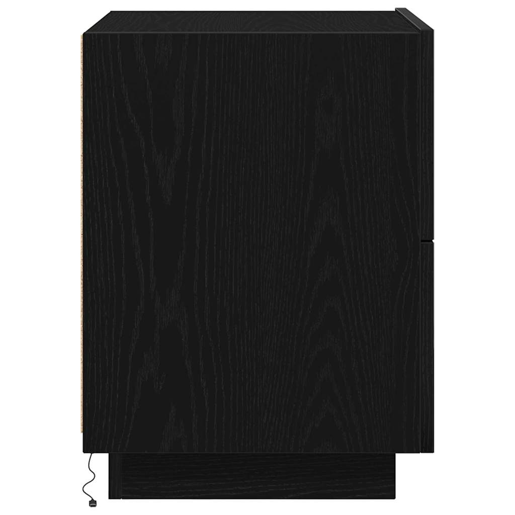 Noćni ormar 2 pcs Crni hrast 45 x 40 x 55 cm Konstruirano drvo