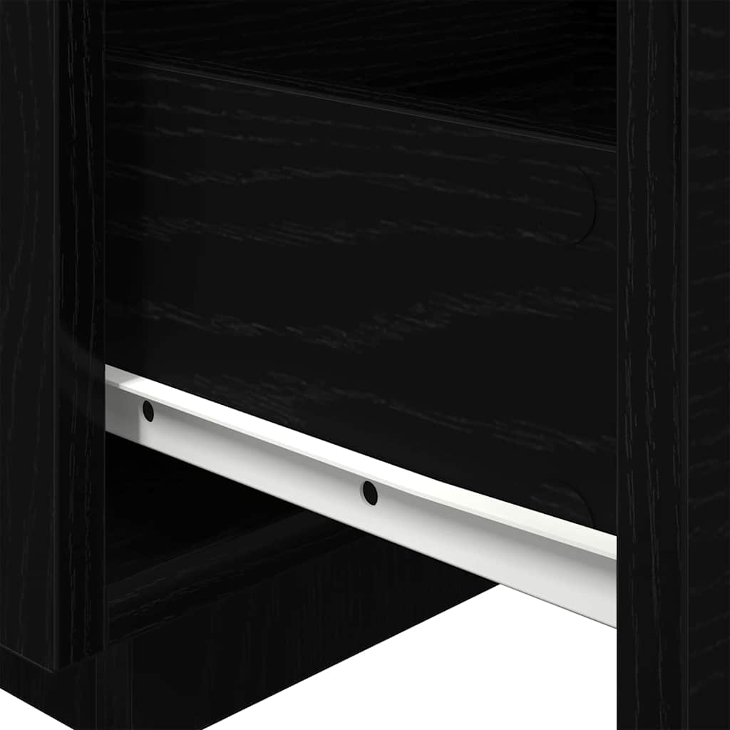 Noćni ormar 2 pcs Crni hrast 40 x 39 x 37 cm Konstruirano drvo