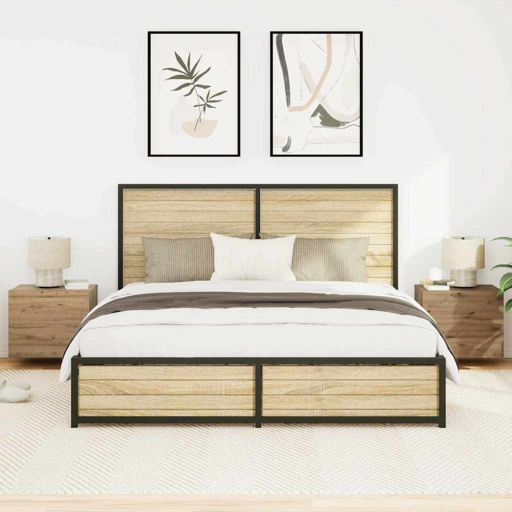 Noćni ormar s ladicama 2 pcs Umjetnički hrast 50 x 39 x 41 cm