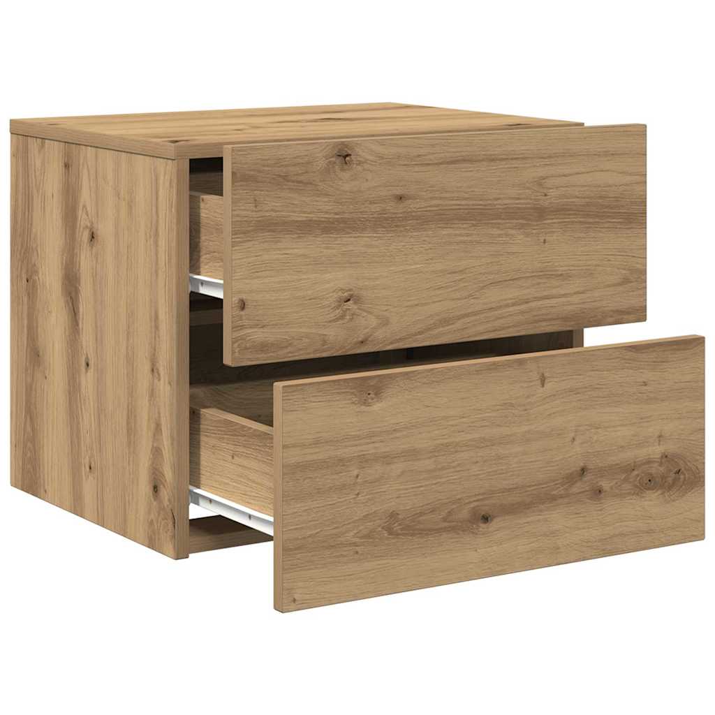 Noćni ormar s ladicama 2 pcs Umjetnički hrast 50 x 39 x 41 cm