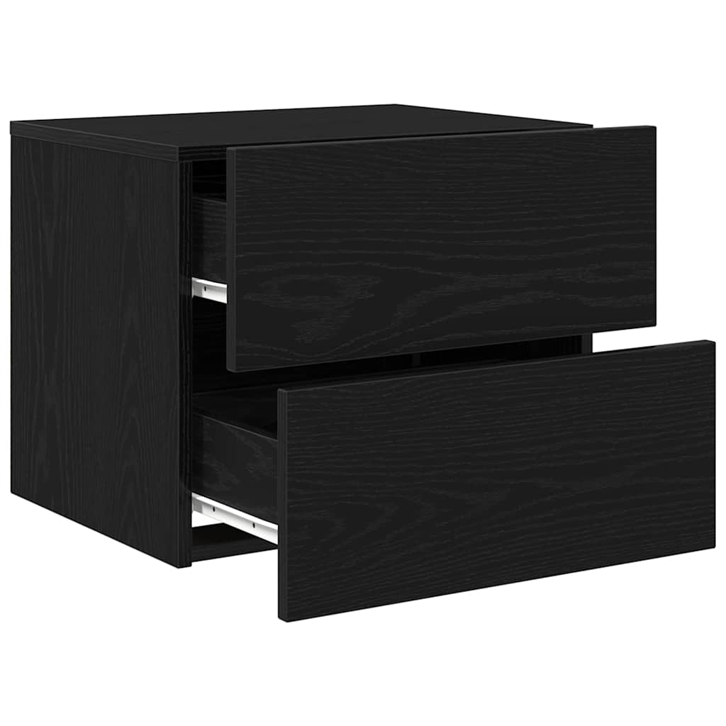 Noćni ormar 2 pcs Crni hrast 50 x 39 x 41 cm Konstruirano drvo