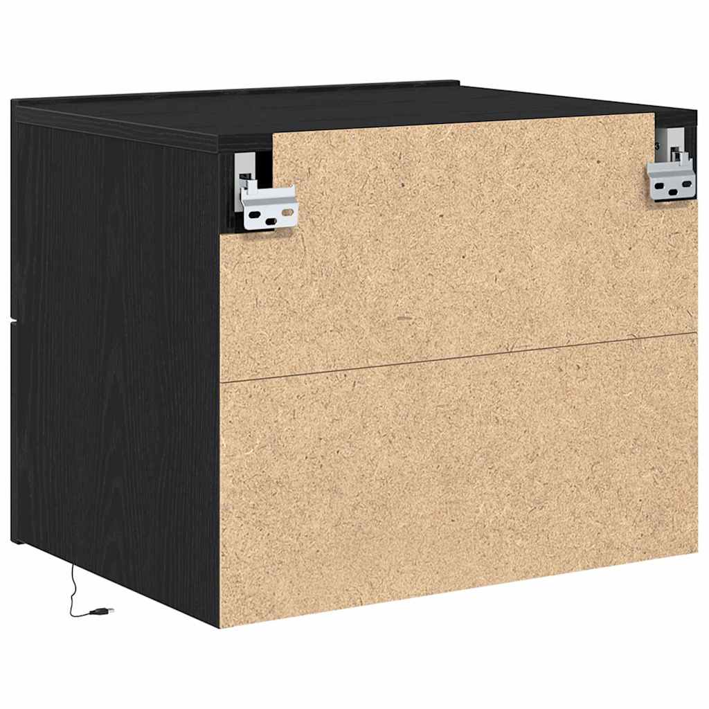 Noćni ormar 2 pcs Crni hrast 50 x 39 x 41 cm Konstruirano drvo