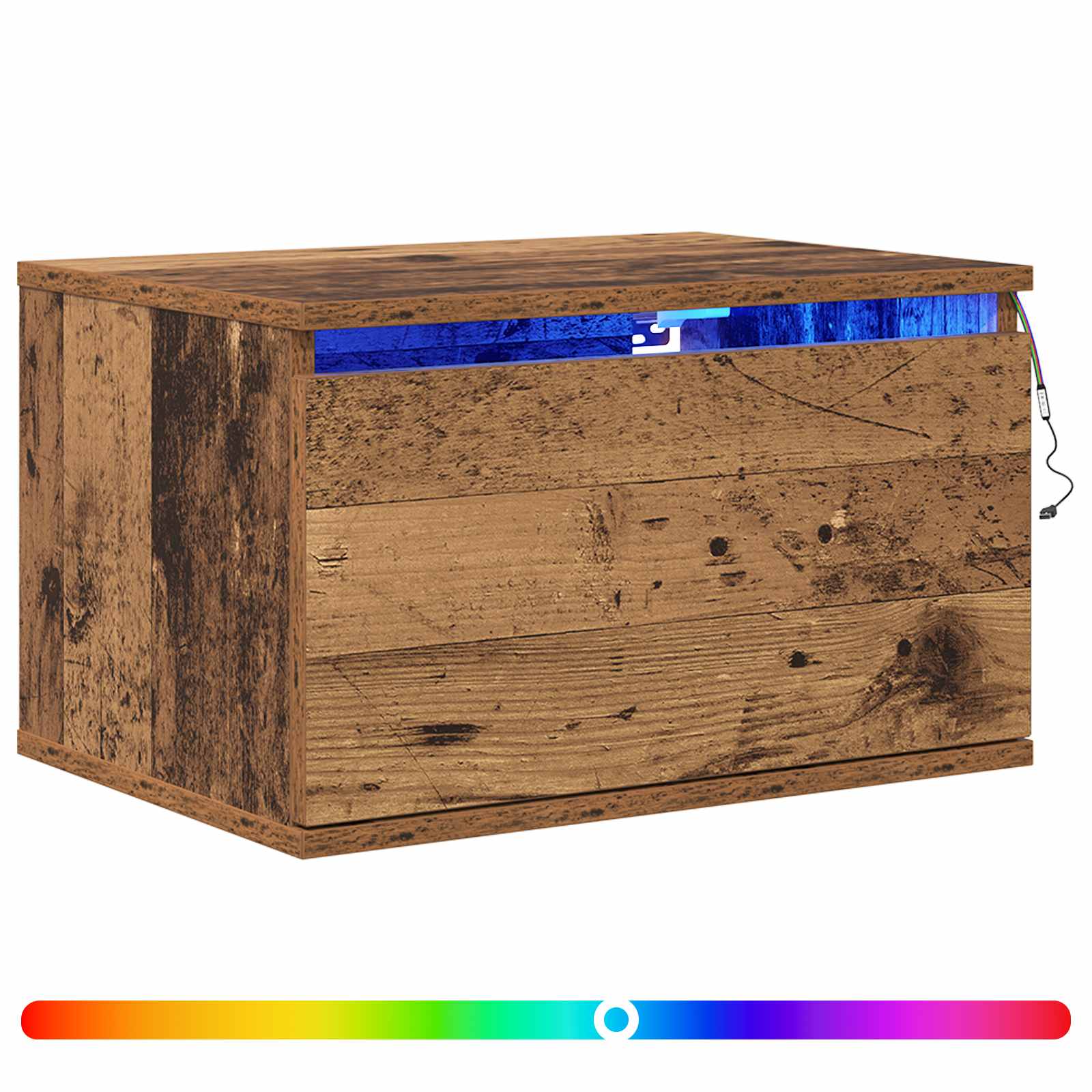 Wall-mounted noćni ormarić 2 pcs Staro drvo Konstruirano drvo