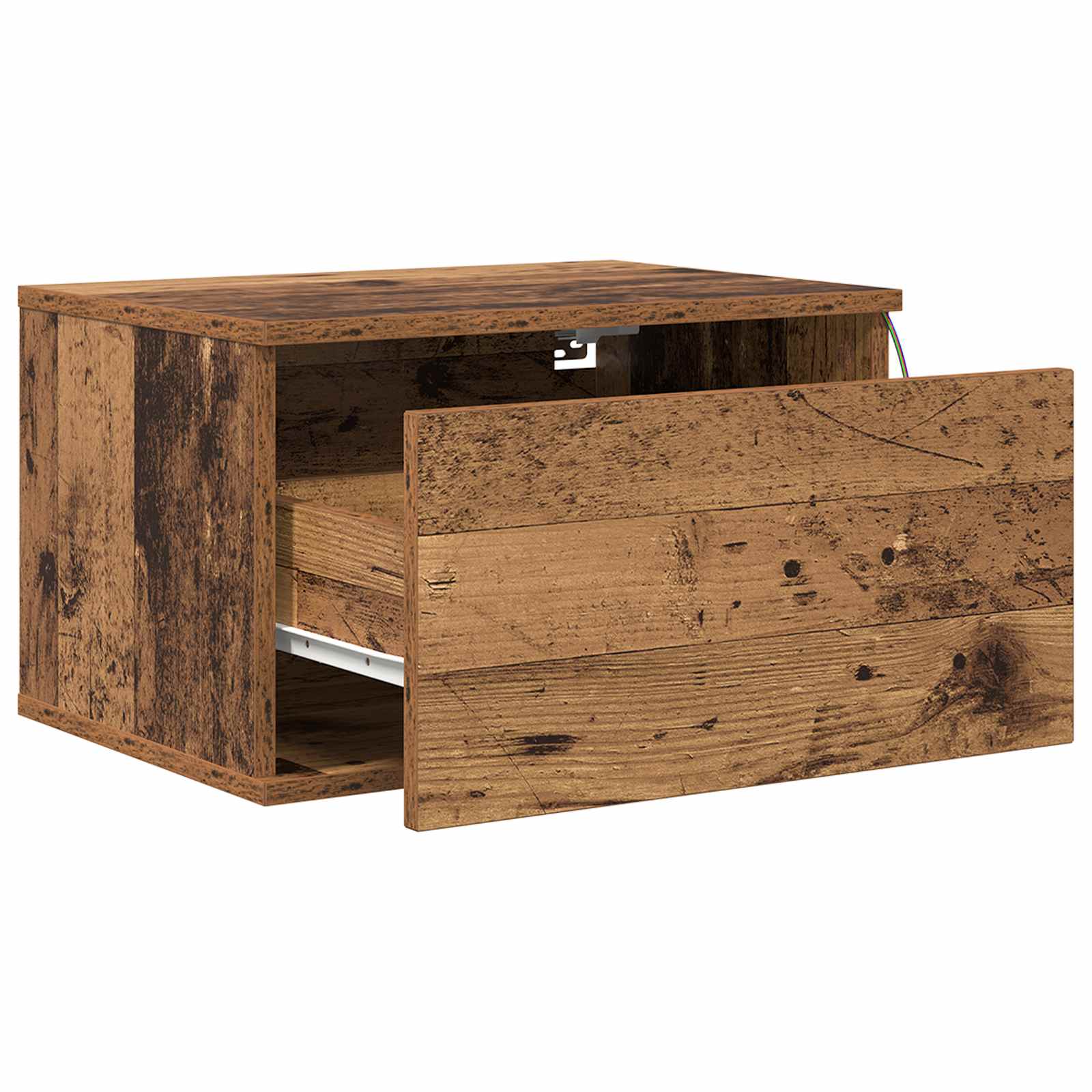Wall-mounted noćni ormarić 2 pcs Staro drvo Konstruirano drvo
