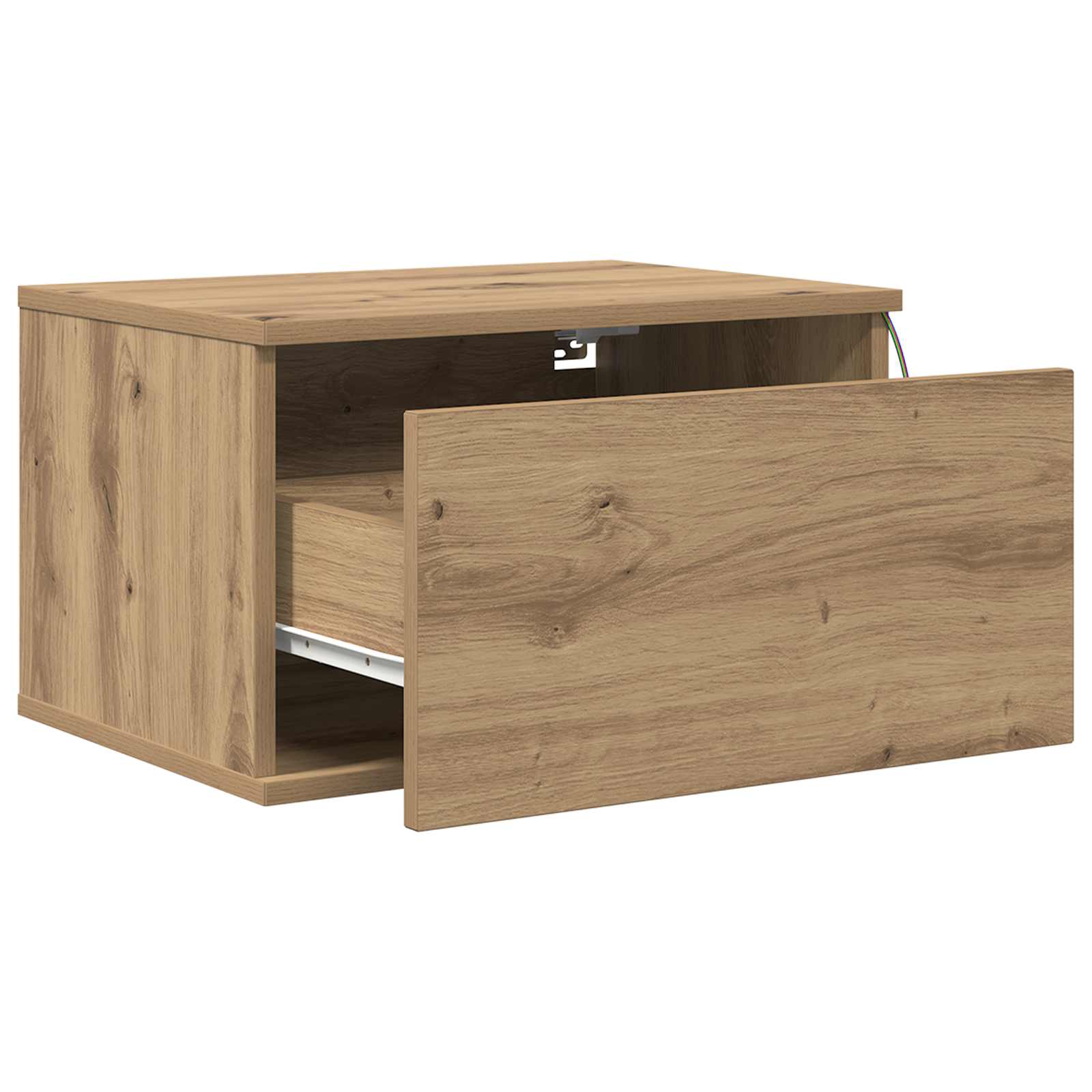 Wall-mounted noćni ormarić s ladicama 2 pcs Umjetnički hrast